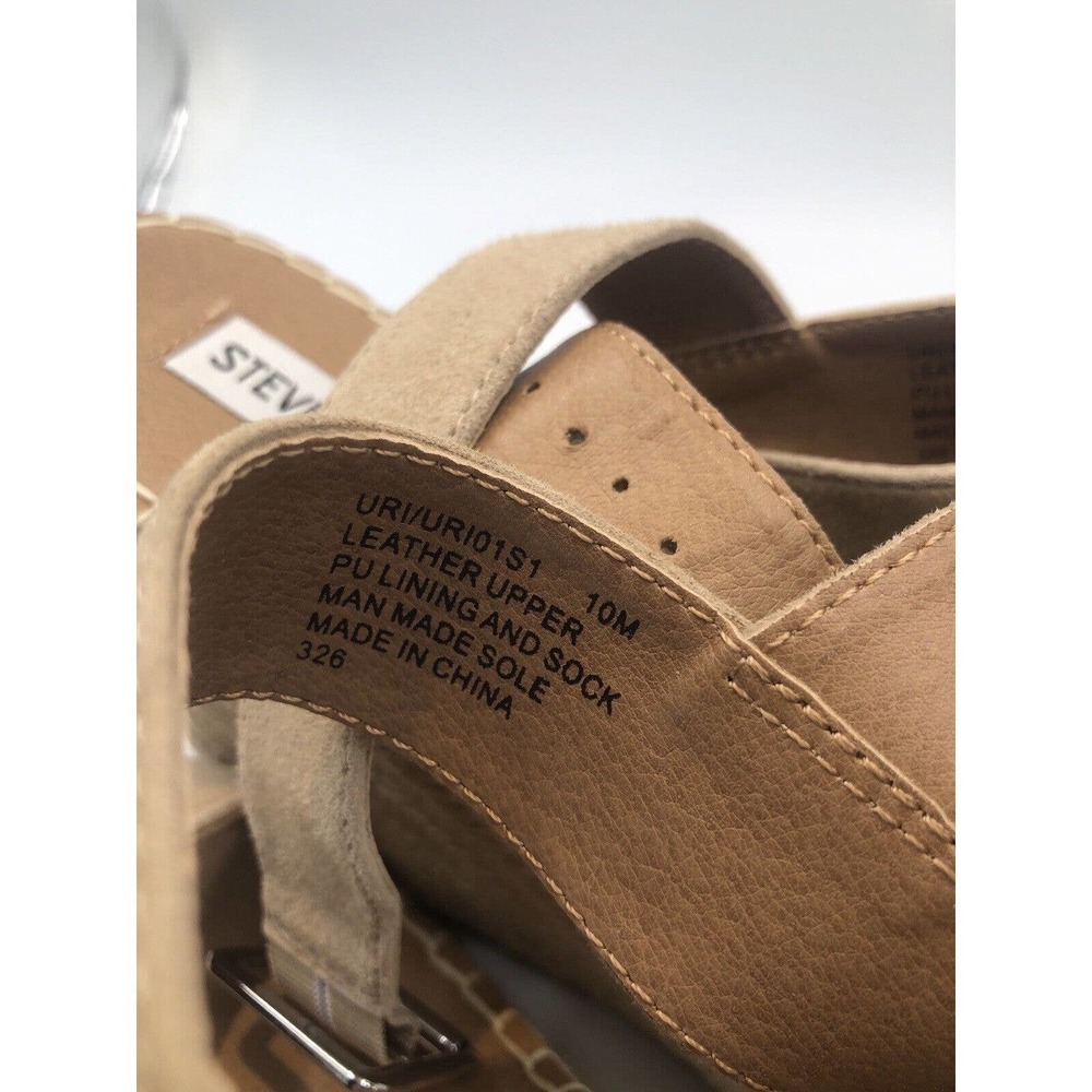 Steve Madden URI Espadrille Wedge Sandal in Tan Suede Size 10 Women New Comfort - Picture 4 of 11